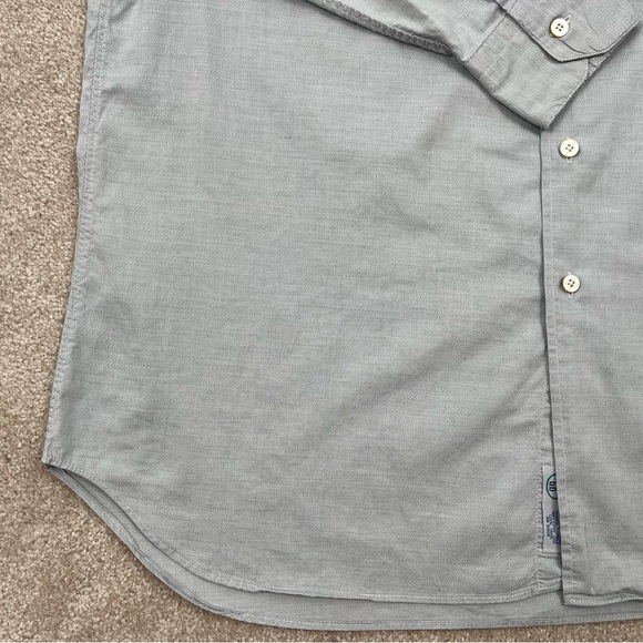 Gitman Bros Shirt Adult 16.5 Gray Button Up Cotton Long Sleeve Dress Shirt Men - Picture 6 of 14